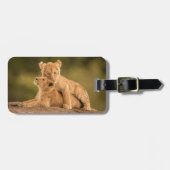 最も可愛い赤ん坊の動物 | 2匹のライオンの仔 ラゲッジタグ (正面横)