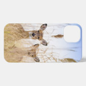 最も可愛い赤ん坊の動物 | 2羽の白い尾を持つ鹿 iPhoneケース (裏面横)