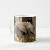 最も可愛い赤ん坊の動物 | 2頭の象 コーヒーマグカップ (正面左)