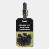 最も可愛い赤ん坊の動物 | 3つのチンパンジーのハグ ラゲッジタグ (正面縦)