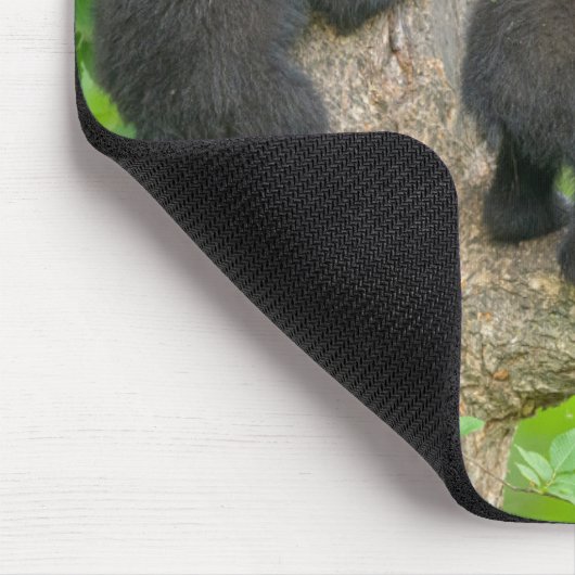 最も可愛い赤ん坊の動物 | 3つの黒いクマの子牛 マウスパッド (コーナー)