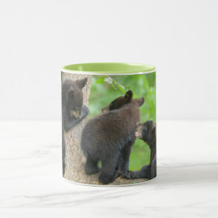 最も可愛い赤ん坊の動物 3つの黒いクマの子牛 マグカップ