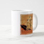 最も可愛い赤ん坊の動物 | 3メルカット ジャンボコーヒーマグカップ (正面右)