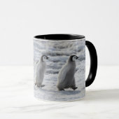 最も可愛い赤ん坊の動物 3台のエンペインギンの雛 マグカップ (正面右)