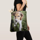 最も可愛い赤ん坊の動物 | Beagle Puppy トートバッグ (クローズアップ)