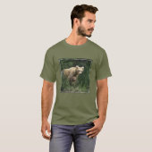 最も可愛い赤ん坊の動物 Bear Mama Bear & Her Cubs | Bear Tシャツ (正面フル)
