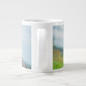 最も可愛い赤ん坊の動物 | Black Foal with Mom ジャンボコーヒーマグカップ (裏面)