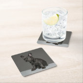 最も可愛い赤ん坊の動物 | Blue フランスの Bulldog Puppy スクエアペーパーコースター (インサイチュ)