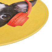 最も可愛い赤ん坊の動物 | Boston Terrier Headphones カッティングボード (角)