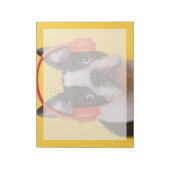 最も可愛い赤ん坊の動物 | Boston Terrier Headphones ノートパッド (回転)