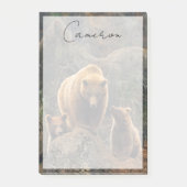 最も可愛い赤ん坊の動物 | Brown Bearファミリー ポストイット (正面)