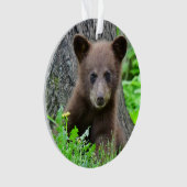 最も可愛い赤ん坊の動物 | Brown Bear Cub オーナメント (正面)