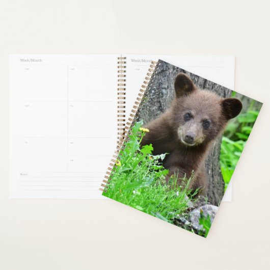 最も可愛い赤ん坊の動物 | Brown Bear Cub プランナー手帳 (ディスプレー)