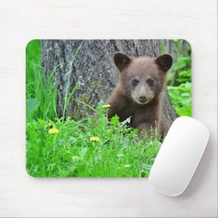 最も可愛い赤ん坊の動物   Brown Bear Cub マウスパッド