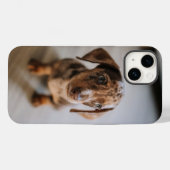 最も可愛い赤ん坊の動物 | Brown Dachshund Puppy Case-Mate iPhoneケース (裏面 (横))