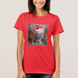 最も可愛い赤ん坊の動物 Bulldog フランスの Christmas Tシャツ