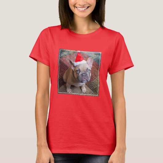 最も可愛い赤ん坊の動物 | Bulldog フランスの Christmas Tシャツ (正面)