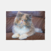 最も可愛い赤ん坊の動物 | Calicoペルシャ猫 フリースブランケット (正面(横))