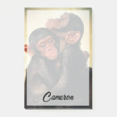 最も可愛い赤ん坊の動物 | Chimpanzee Hug ポストイット (正面)
