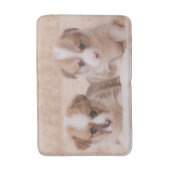 最も可愛い赤ん坊の動物 | Corgiの子犬たち2匹 バスマット (正面縦)