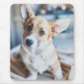 最も可愛い赤ん坊の動物 | Corgiヘッドの傾き マウスパッド (正面)