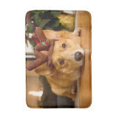 最も可愛い赤ん坊の動物 | Corgi Christmas Reindeer バスマット (正面縦)