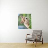 最も可愛い赤ん坊の動物 Corgi Puppy in the Yard タペストリー (インサイチュ)