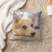 最も可愛い赤ん坊の動物 Corgi Puppy on Floor クッション (ブランケット)