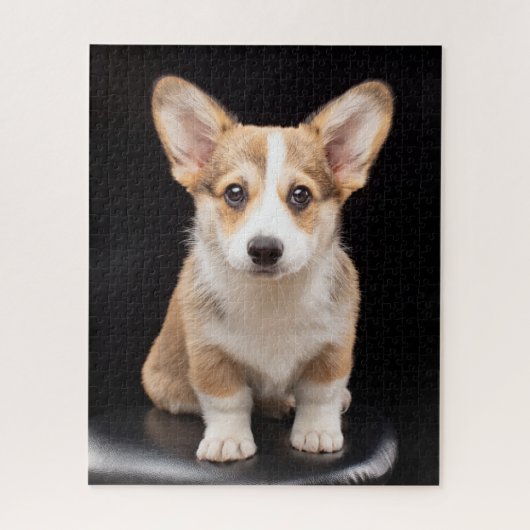 最も可愛い赤ん坊の動物 Corgi Puppy Stand Tall ジグソーパズル (縦)