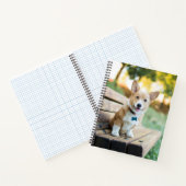 最も可愛い赤ん坊の動物 | Corgi Pupy on a Park Bench ノートブック (内部)
