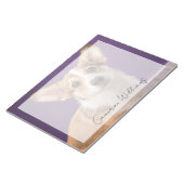 最も可愛い赤ん坊の動物 | Corgi Pupy on Purple ノートパッド (アングル)