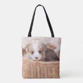 最も可愛い赤ん坊の動物 | Corgi Tiny Puppy トートバッグ (裏面)