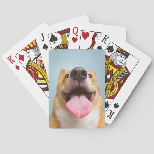最も可愛い赤ん坊の動物 Corgi Tongue | Corgi Tong トランプ (裏面)