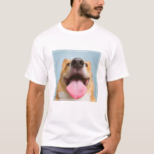 最も可愛い赤ん坊の動物 Corgi Tongue   Corgi Tong Tシャツ