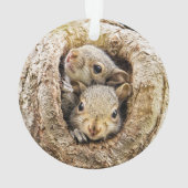 最も可愛い赤ん坊の動物 | Curiousベビーリス オーナメント (裏面)