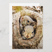 最も可愛い赤ん坊の動物 | Curiousベビーリス サンキューカード (正面/裏面)