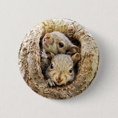 最も可愛い赤ん坊の動物 | Curiousベビーリス 缶バッジ (正面)