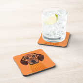 最も可愛い赤ん坊の動物 | Dachshundオレンジセーター コースター (右側)
