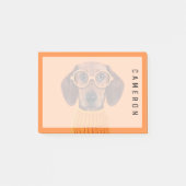 最も可愛い赤ん坊の動物 | Dachshundオレンジセーター ポストイット (正面)