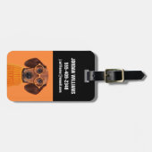 最も可愛い赤ん坊の動物 | Dachshundオレンジセーター ラゲッジタグ (正面横)