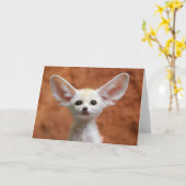 最も可愛い赤ん坊の動物 | Fennecキツネアップ カード (黄色い花)