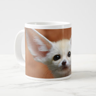 最も可愛い赤ん坊の動物 Fennecキツネアップ ジャンボコーヒーマグカップ