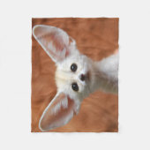 最も可愛い赤ん坊の動物 | Fennecキツネアップ フリースブランケット (正面)