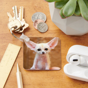 最も可愛い赤ん坊の動物 Fennecキツネ キーホルダー