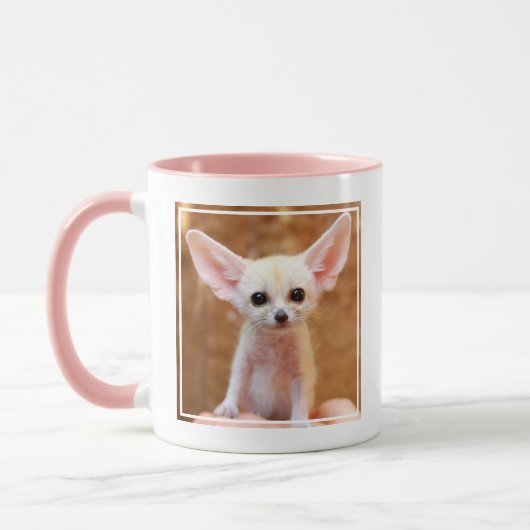 最も可愛い赤ん坊の動物 | Fennecキツネ マグカップ (左)