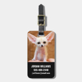 最も可愛い赤ん坊の動物 | Fennecキツネ ラゲッジタグ (正面縦)