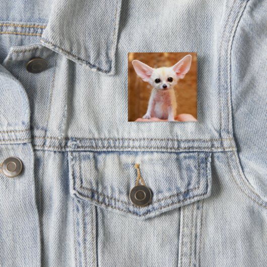 最も可愛い赤ん坊の動物 | Fennecキツネ 缶バッジ (インサイチュ)