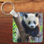 最も可愛い赤ん坊の動物 | Giant Panda Cub キーホルダー (正面)