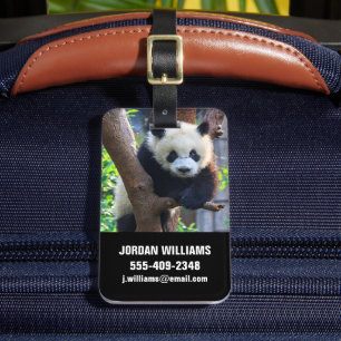 最も可愛い赤ん坊の動物   Giant Panda Cub ラゲッジタグ