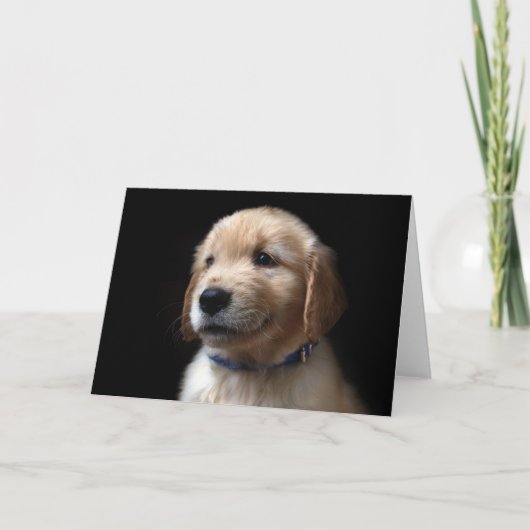 最も可愛い赤ん坊の動物 | Golden Retriever Puppy カード (正面)